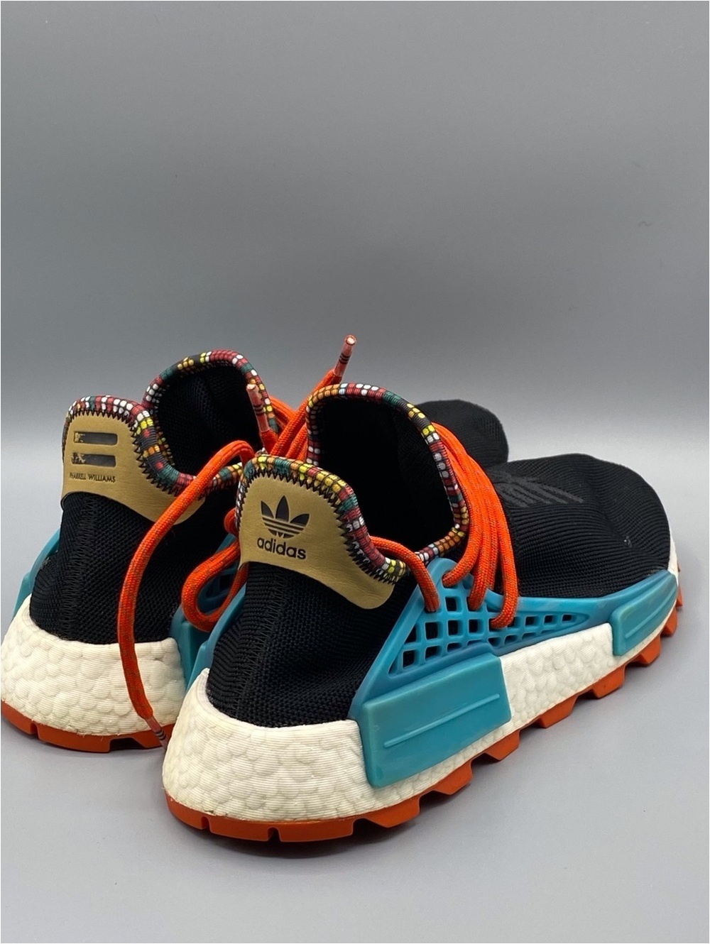 Adidas NMD HU Pharrell Inspired Pack Black Men’s Williams Orange - Picture 3 of 4
